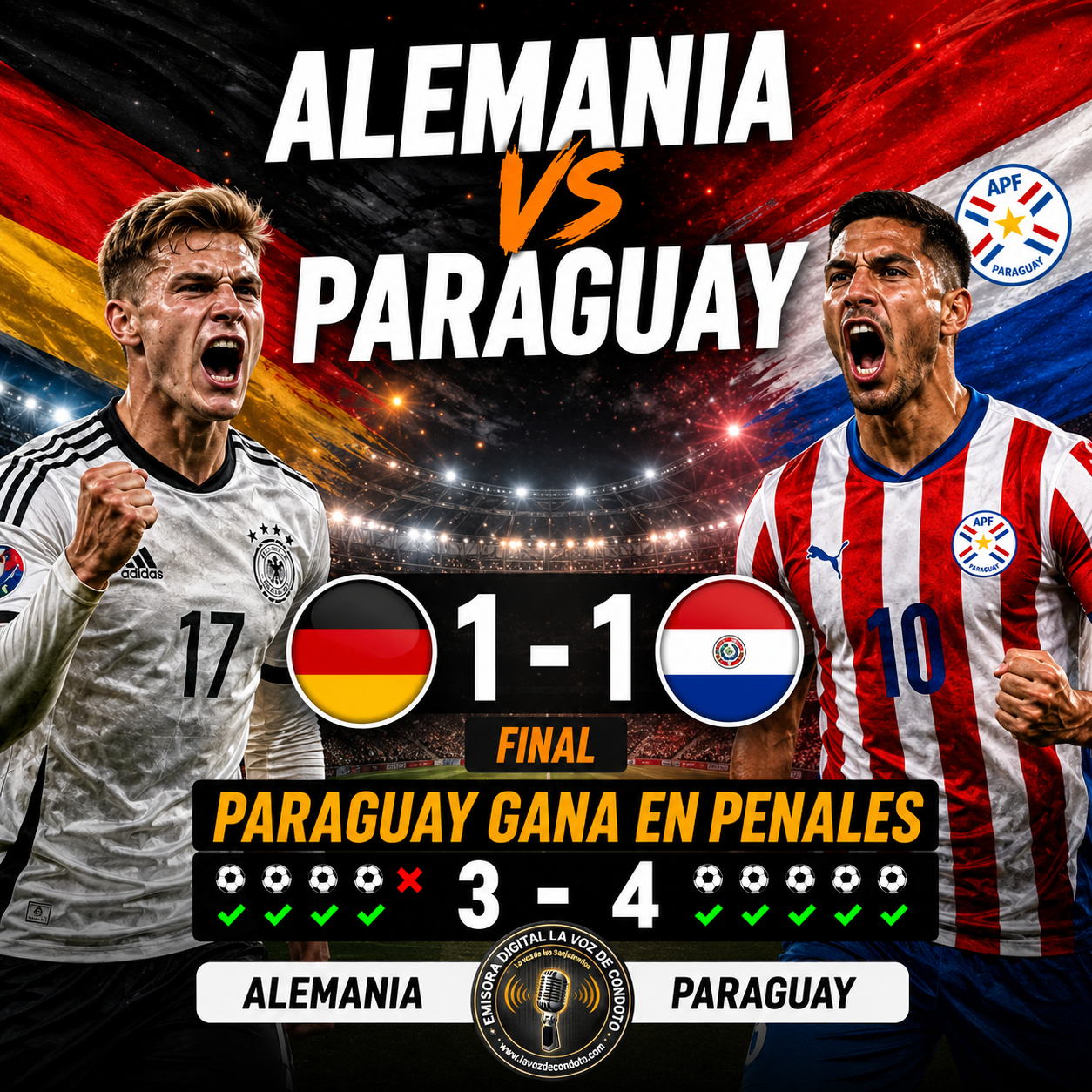 Paraguay deja en el camino a la gran Alemania